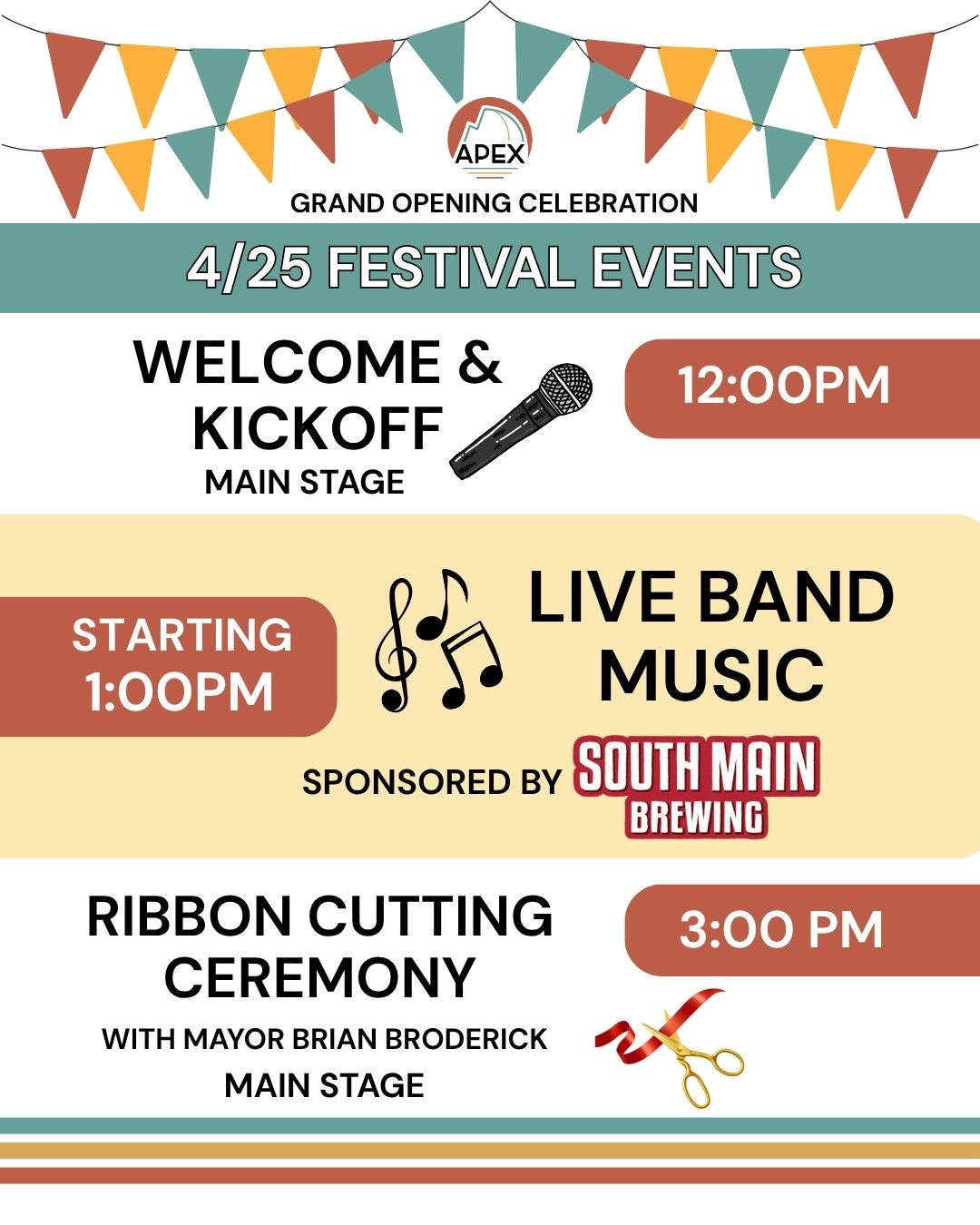 APEX Grand Opening Festival event flyer