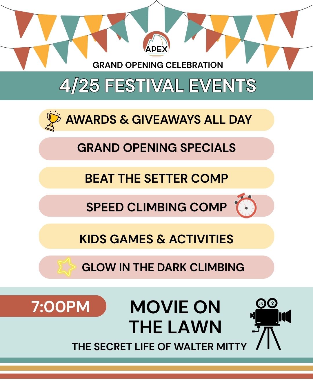 APEX Grand Opening Festival details